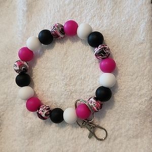 Silicone bead keychain
